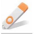 Plastic Rectangle USB Flash Drive w/ Click Wheel - 256 MB (2.6"x0.7"x0.3")